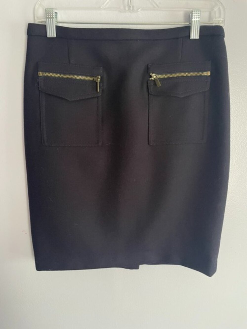 NWOT-J. Crew 100% wool (lined) Skirt, Navy, Size 2